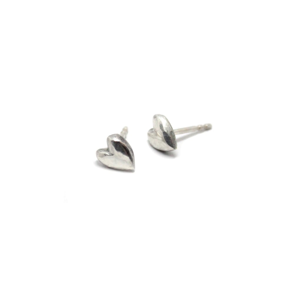 Image of EXTREMELY TINY HEART EAR STUDS