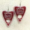 Red Glitter Planchette Earrings