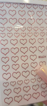 Image 2 of Heart Outline  Decal Sheet ( 1 SHEET)