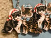 Wooden Kitten Earrings