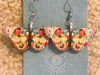 Wooden Floral Buterfly Earrings
