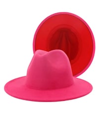 Image 2 of DARK PINK FEDORA RED BOTTOM