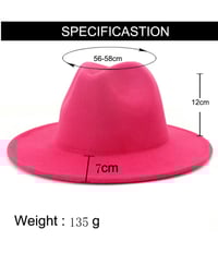 Image 3 of DARK PINK FEDORA RED BOTTOM