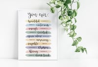 You Are... Scripture Verse Promises of God Print  