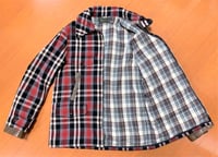 Image 3 of Warehouse Japan plaid wool hunting jacket with leather accents, size 40 (M)