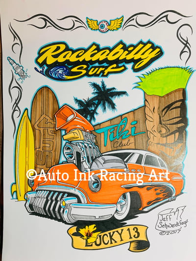Image of Rockabilly Surf Art Print