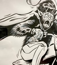 Image 4 of Left out Werewolf - FRAMED ORIGINAL INKING