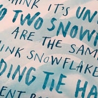 Image of Inkvent Originals / 2021 / Andrea Gibson's Snowflakes / 18th December