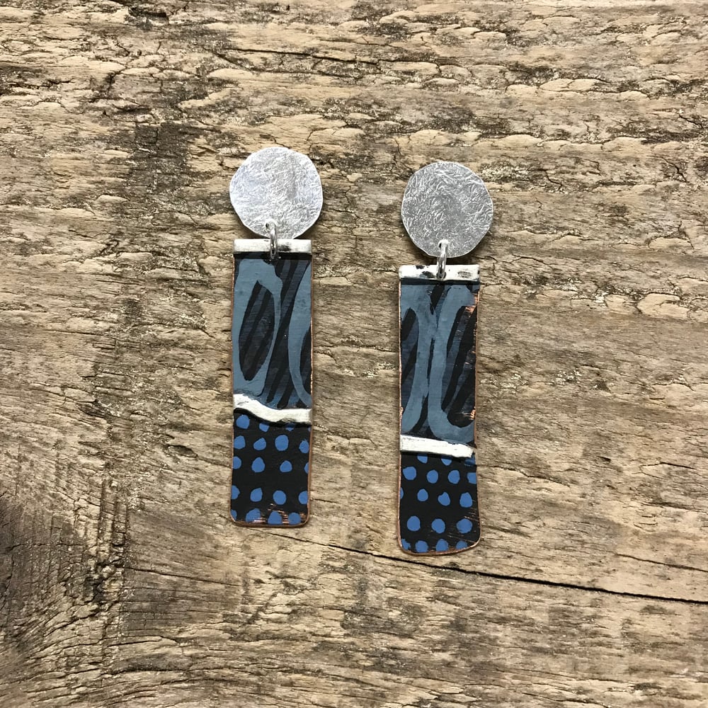 Image of collage-work earrings