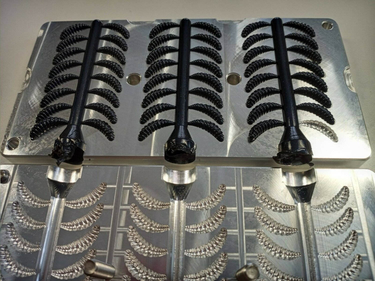 Wax Worm Grub 48 Cavity Soft Plastics Mold Lake Side Molds