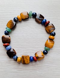 Image 2 of Tiger Eye Colored Stone Bracelets