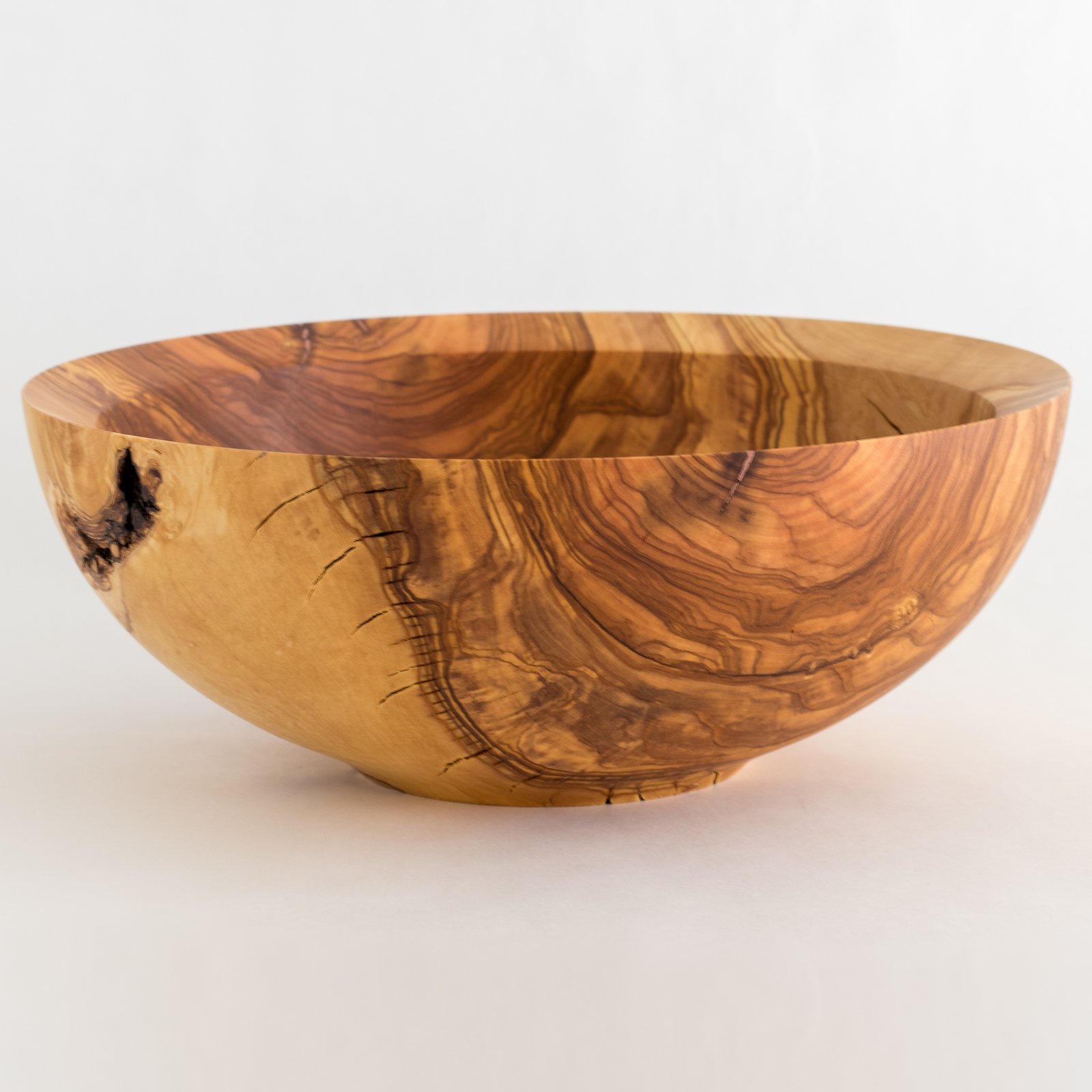 Good Thirsty stone olive wood serving bowl 10.6