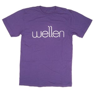 Image of Wellen Logo Tee - Purple/White <font color = "red"><strike>$25.00</strike></font>