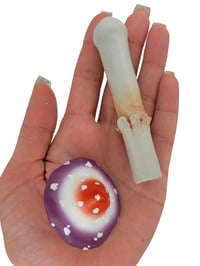 Image 4 of Orange Mushie Pipe & Mush-Stash Tube