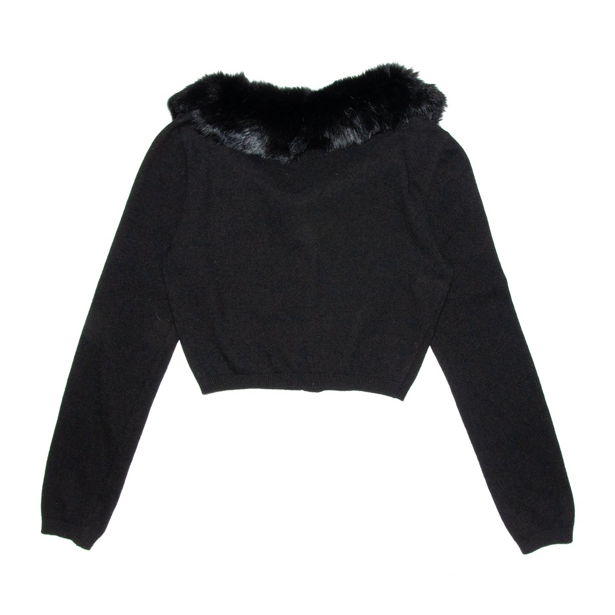 Image of Moschino Cheap and Chic Fur Collar Cardigan