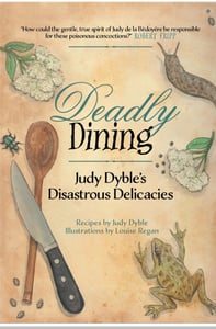 Image of Deadly Dining Book. Reduced to £9.99 until end of February.