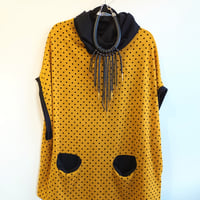Image 1 of yellow and black polkadots sweater