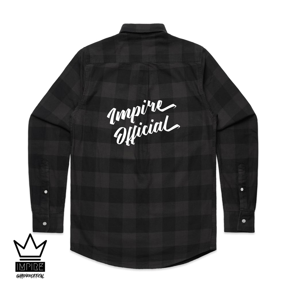 Image of 'CALLIGRAPHY' FLANNEL (BLACK)