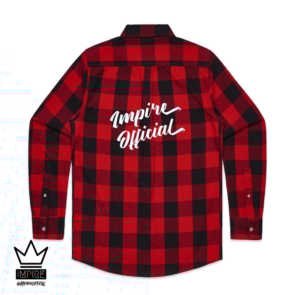 Image of 'CALLIGRAPHY' FLANNEL (RED)