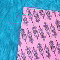 Image 4 of Batwing dagger luxury gift wrap - pink - tattoo style - a2 gift wrap sheets