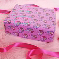 Image 4 of Coffin chocolate box luxury gift wrap - pink - a2 gift wrap sheets