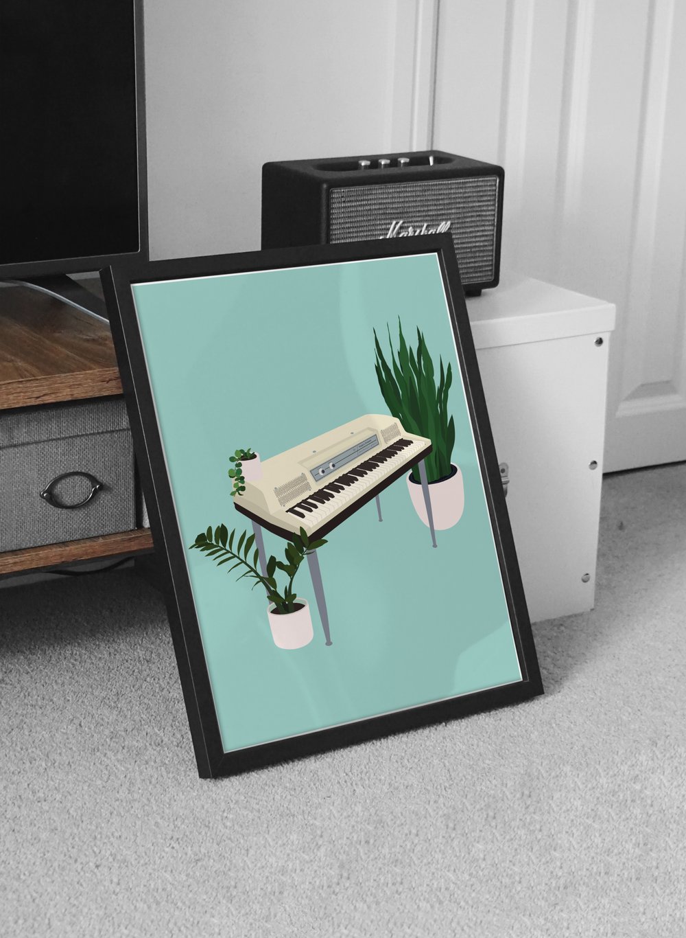 Image of Wurli Piano Houseplant Print