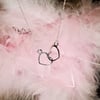 Double Heart Sterling Silver Necklace