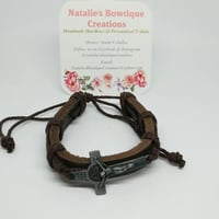 St. Benedict Crucifix Leather Bracelet