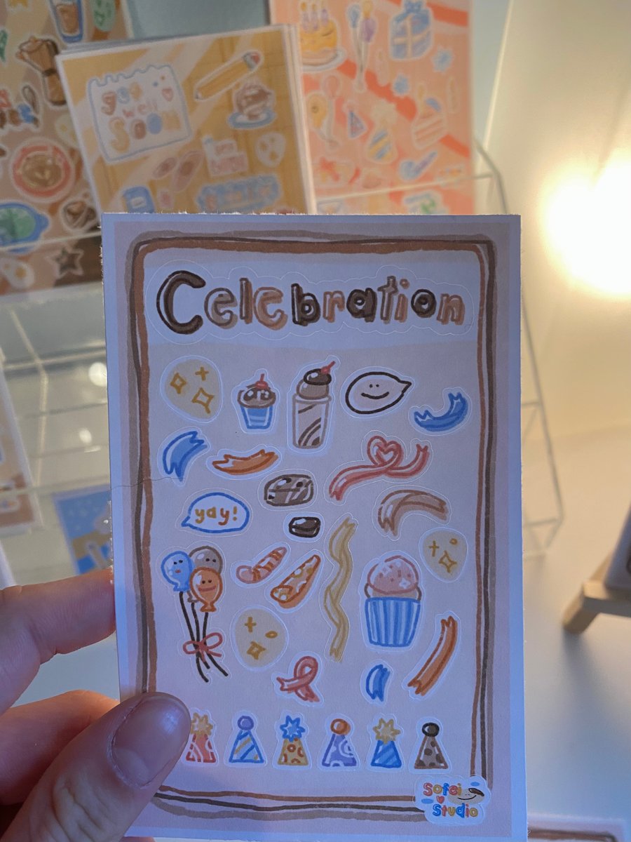 Image of celebration sticker sheet