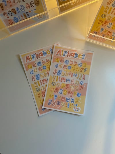 Image of alphabet sticker sheet