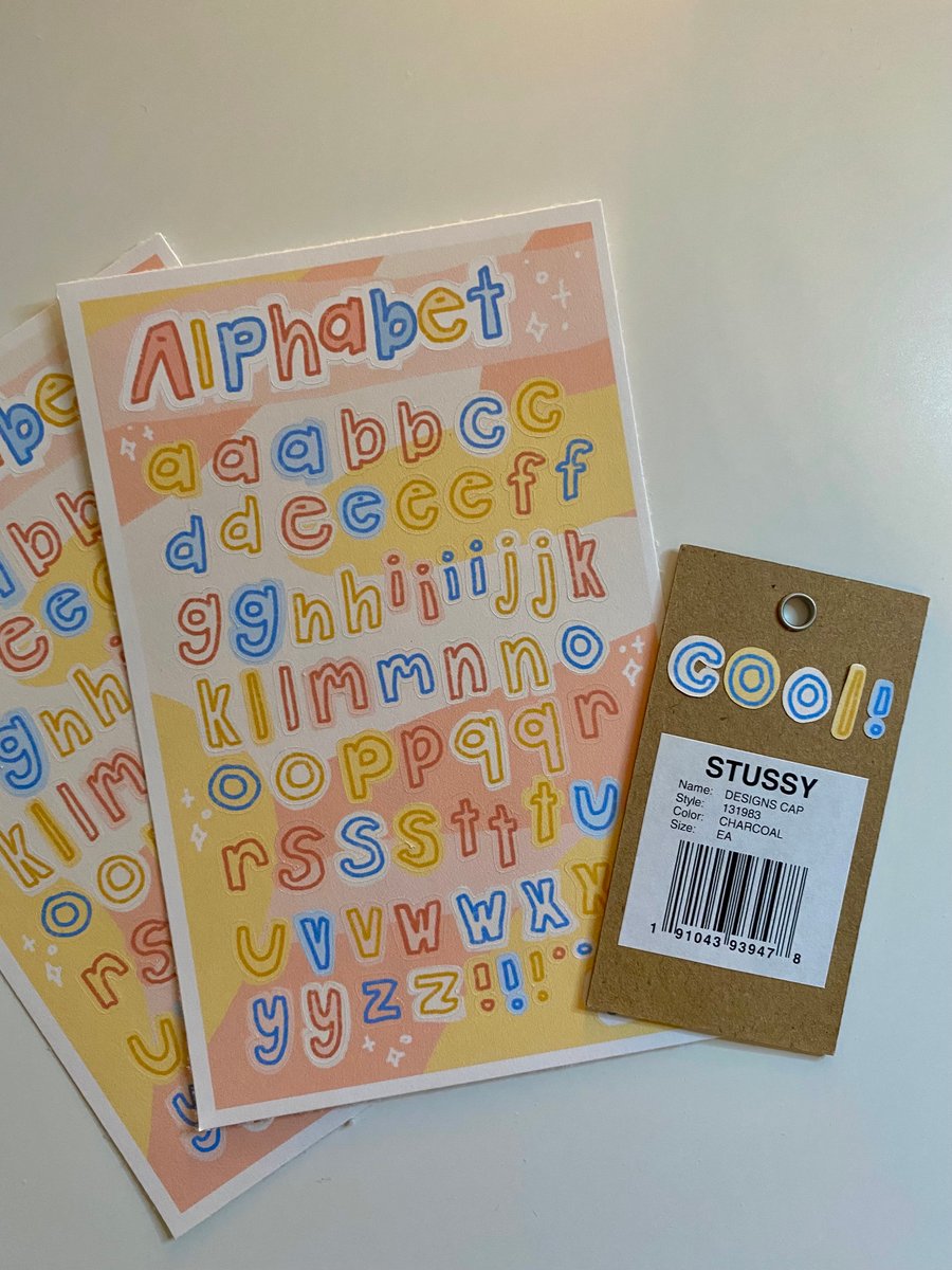 Image of alphabet sticker sheet