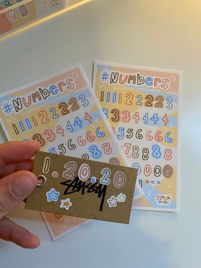 Image of numbers sticker sheet