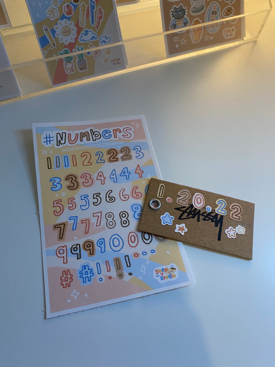 Image of numbers sticker sheet