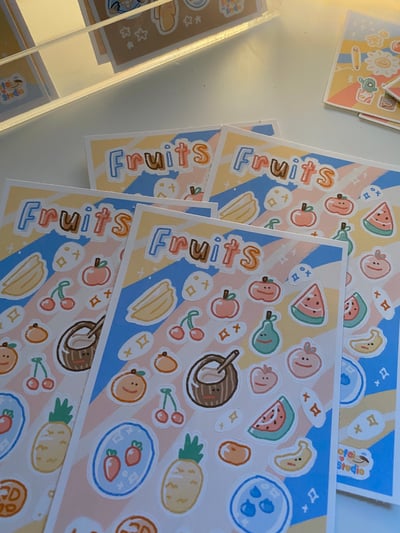 Image of fruits sticker sheet