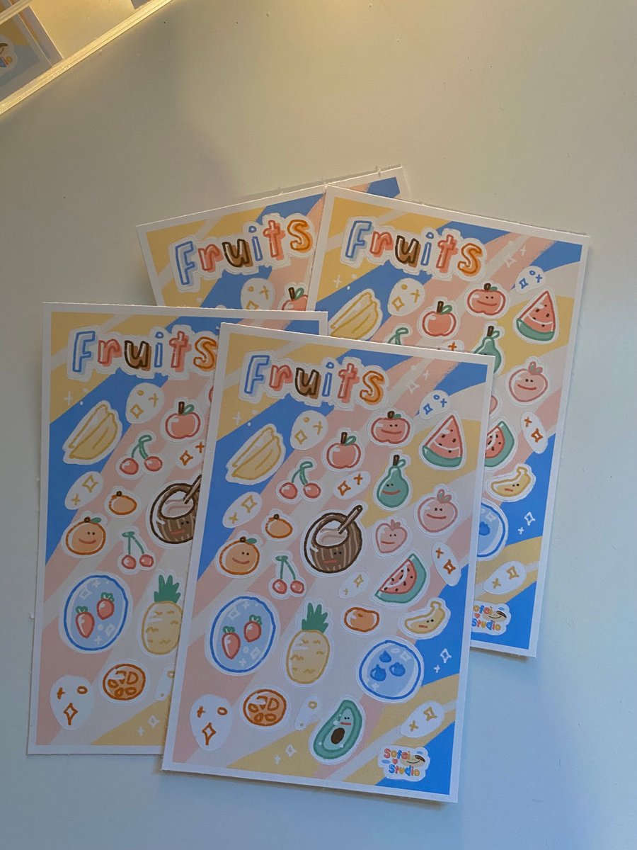 Image of fruits sticker sheet