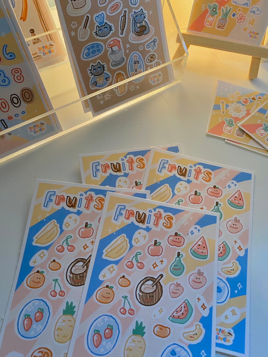 Image of fruits sticker sheet