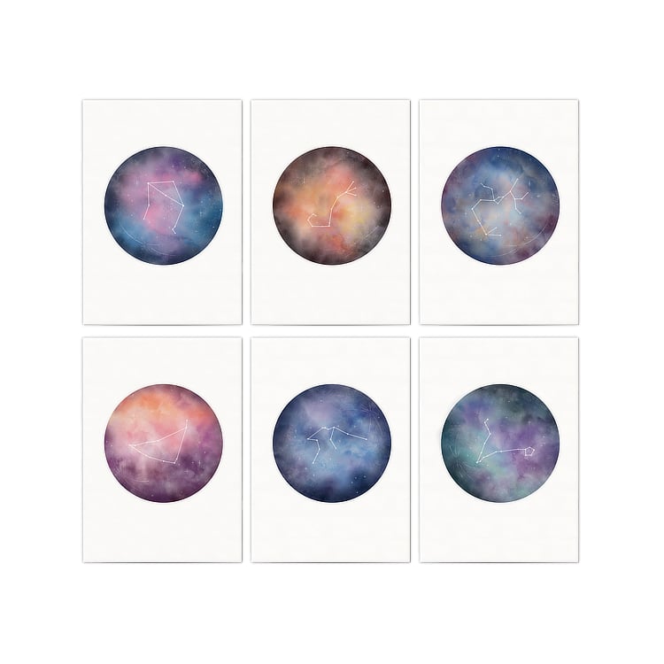 Image of Dreamy Zodiac Star Sign Moons