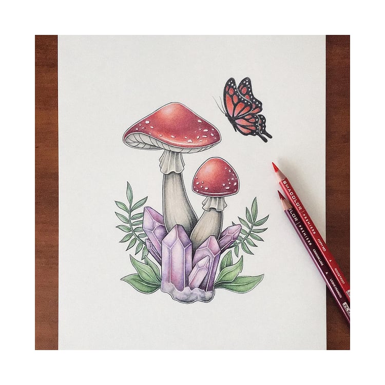 Image of Rose Quartz Mushrooms