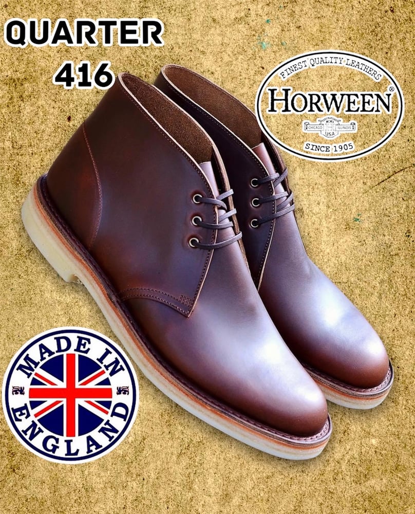 Image of Jadd British Horween chromexcel leather chukka boots made in England 