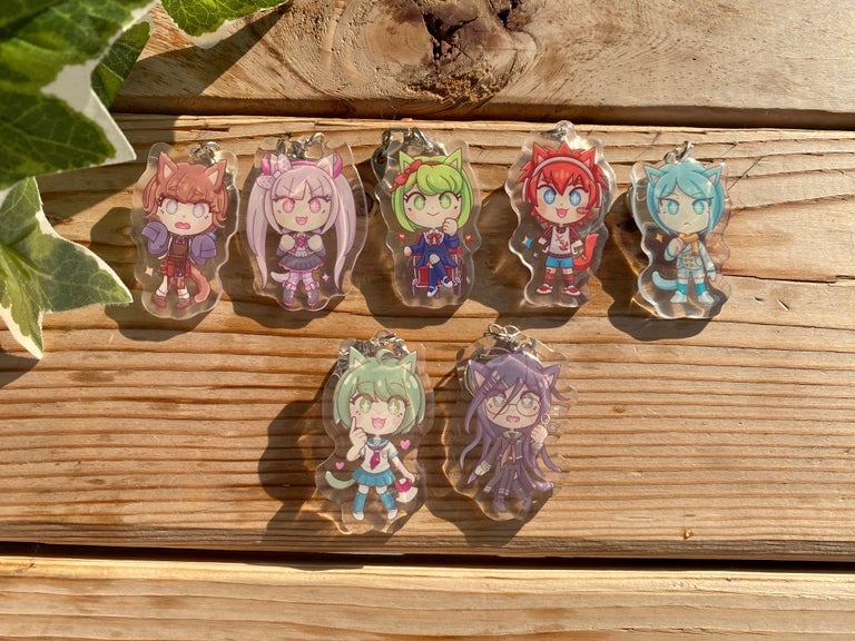 DR: MyanganRonpa Glitter Acrylic Charms