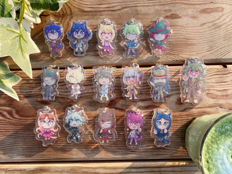 DR: MyanganRonpa Glitter Acrylic Charms