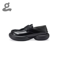 Image 2 of Chunky- sole leather loafers"Basic Loafers"