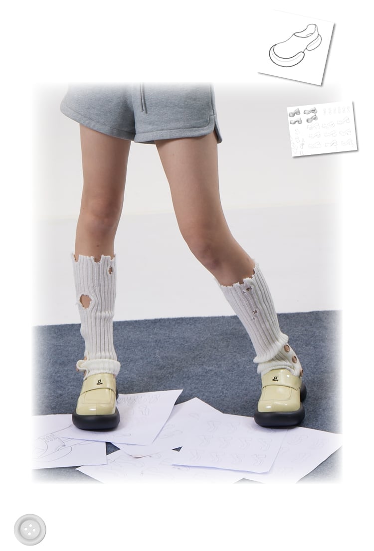 Image of Chunky-sole leather mules"Basic Mules"