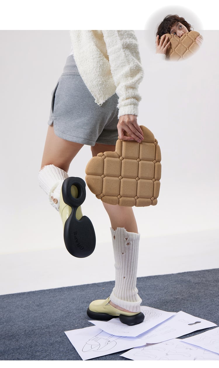 Image of Chunky-sole leather mules"Basic Mules"