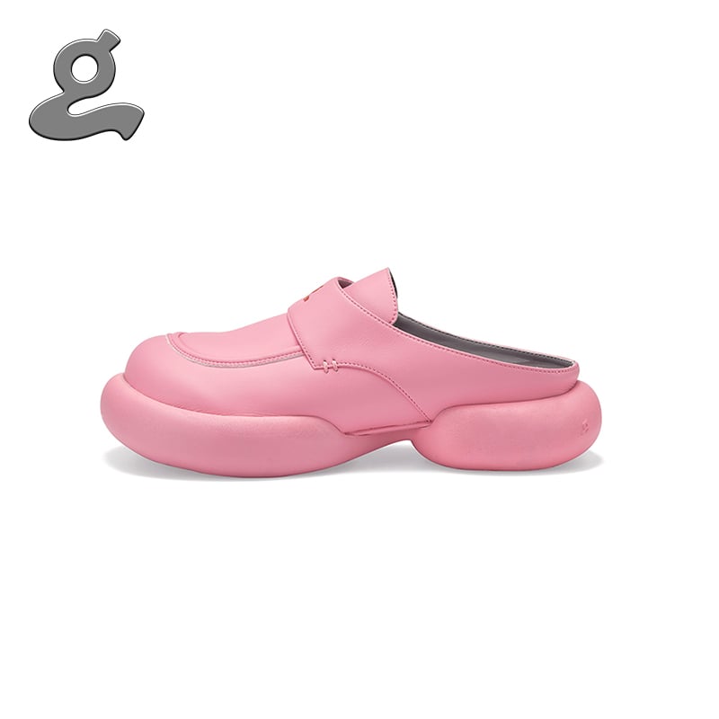 Image of Chunky- sole Leather Mules"Basic Mules"