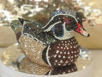 Image 1 of Fully Crystallised North American Wood Duck Figurine