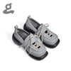 Grey lace-up  platform shoes"Stand Trap"  