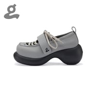 Image 2 of Grey lace-up  platform shoes"Stand Trap"  