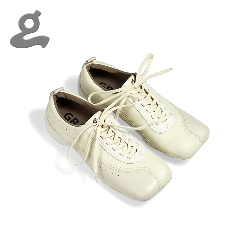 Image of Square-toe lace- up shoes"Twisted"