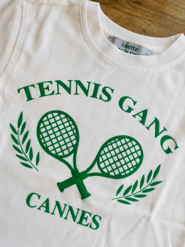 Image of Tee shirt coton blanc  tennis gang KIDS